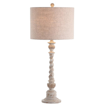 Regent 33" Rustic Resin LED Table Lamp - JONATHAN Y